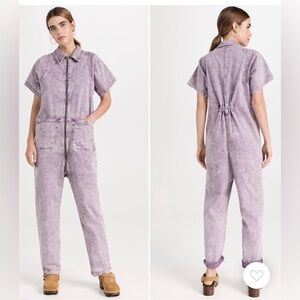 Rachel Comey Barrie acid pomona denim jumpsuit purple